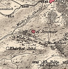 Historical map series for the area of Khirbat al-'Umur (1870s).jpg