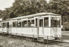 Beiwagen 1238 auf der Linie 75E am Savignyplatz, 1962