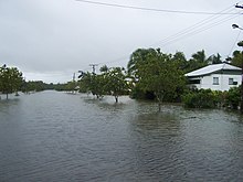 Howe St. in East Innisfail is commonly affected by even minor flooding Innisfail floods1.JPG