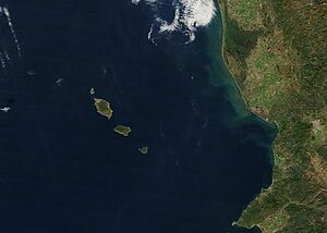 NASA-afbeelding van de Marias-eilanden voor de kust van Mexico