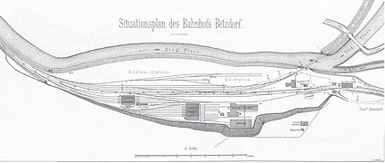 Betzdorf, Bahnhofsplan von 1862