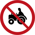 R20 No agricultural vehicles