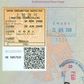 Japanisches Visum mit QR Code