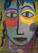 Alexej von Jawlensky, Tête de femme "Méduse", Lumière et Ombre (1923), Lyon musée des beaux-arts de Lyon