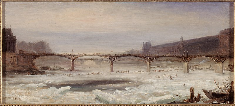 File:Jean-Jacques Champin - La Seine et le Pont des Arts, en janvier 1848 - P47 - Musée Carnavalet.jpg