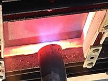 Composite metal foam during a torch-fire test. Jet Flame.jpg