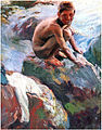 Niño en las rocas, Jávea / Chico en la roca (1905)