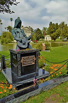 Johnny Ramone's grave tombstone at the Hollywood Forever Cemetery. Johnny Ramone grave tombstone at the Hollywood Forever Cemetery.jpg