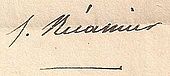 signature de Juliette Récamier