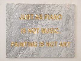 Just as piasno is not music, painting is not art
