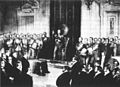 The Kaiserdeputation in Berlin, offering the title of German Emperor to Frederick William IV on April 3, 1849 (contemporary illustration)