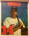 Hrbek's number 14 retirement banner from the Hubert H. Humphrey Metrodome.