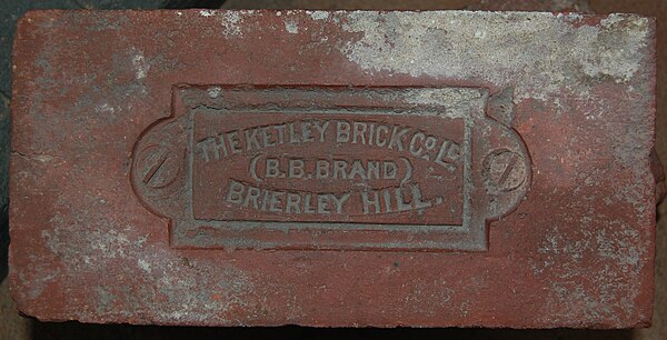 'B.B. Brand' brick made by The Ketley Brick Co. Ltd. of Brierley Hill, displayed at the Black Country Living Museum