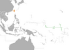 Location map for Kiribati and Taiwan.