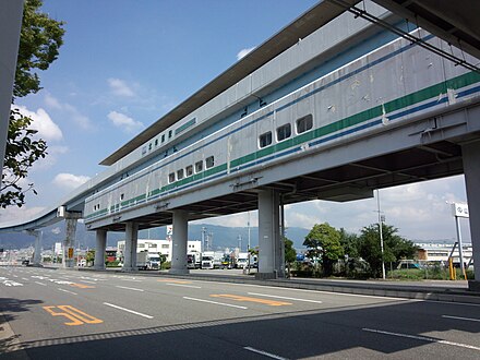 All Port Liner stations look similar, which makes them easy to find even in the dense cityscape