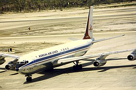 Un Boeing 707 de Korean Air Lines, similaire à celui impliqué dans l'incident