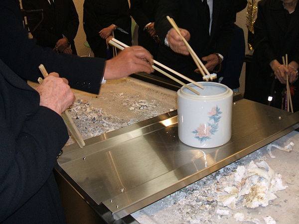 Kotsuage bone picking ceremony (Japanese Buddhist)