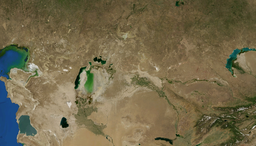 Сателитска снимка на Кизилкум