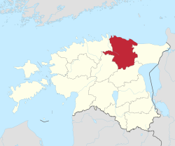 Kart over Lääne-Viru maakond