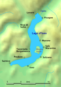 Lago d'Iseo - Localizzazione