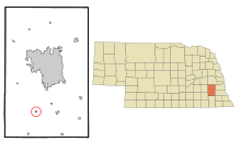 Comitatul Lancaster Nebraska Zonele încorporate și necorporate Sprague Highlighted.svg