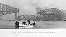 Le pont de Québec avant l’écroulement de l’arche centrale, le 11 septembre 1916.