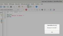 Un esempio di un programma con Libre Office Basic