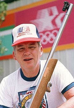 Lieutenant Colonel Donald Durbin of the Louisville, Kentucky, Air National Guard, a member of the shooting team competing at the 1984 Summer Olympics - DPLA - 6d13c84ff3391f5947a16e766408f540.jpeg