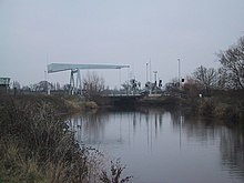 Bascule bridge over the Exeter Canal Lift Bridge over the Canal at Countess Weir - geograph.org.uk - 932863.jpg