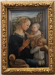 Madonna com Menino Jesus e Anjos - Filippo Lippi, ao redor de 1465 - Galleria degli Uffizi, Florença