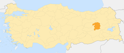 Разположение на Бингьол в Турция