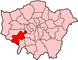 Лондонский боро Ричмонд-апон-Темс на карте
