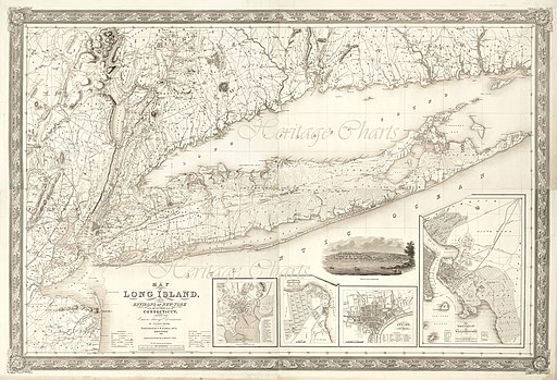 Long Island 1836 map