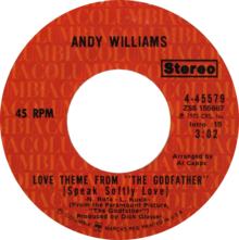 Love Theme from The Godfather by Andy Williams US single red label.png