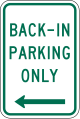Back-In Parking Only
