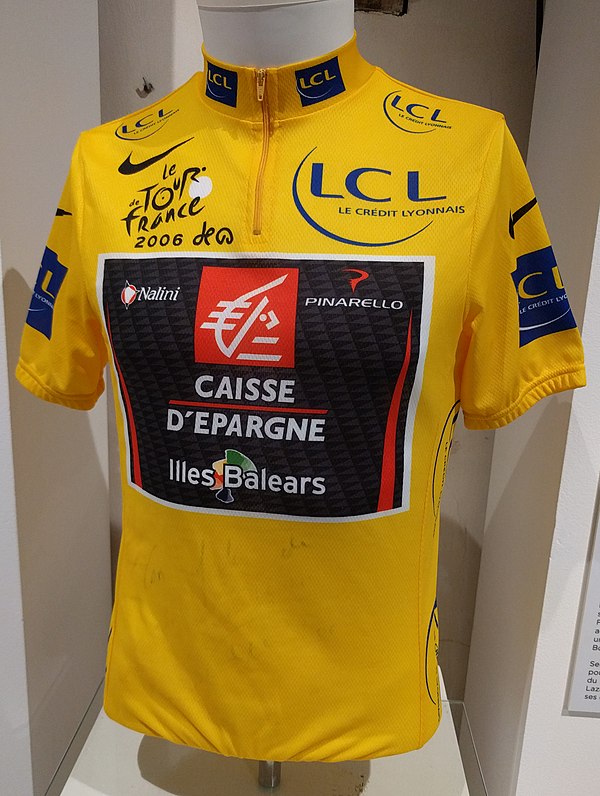 Óscar Pereiro's yellow jersey of the 2006 Tour