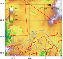 An enlargeable topographic map of Mali Mali Topography.png