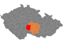Situo de distrikto en Regiono Vysočina