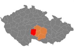 district Pelhřimov - Localisation