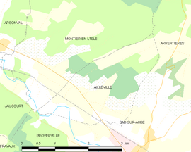 Mapa obce Ailleville