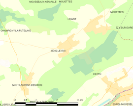 Mapa obce Bois-le-Roi