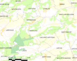 Mapa obce Cardeilhac
