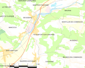 Poziția localității Roquefort-sur-Garonne