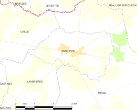 Mapa obce Saint-Poix