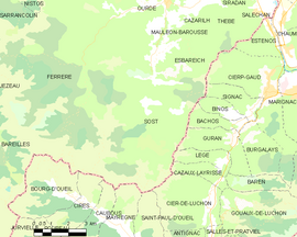Mapa obce Sost