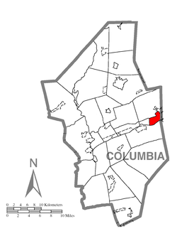 Vị trí trong Quận Columbia, Pennsylvania