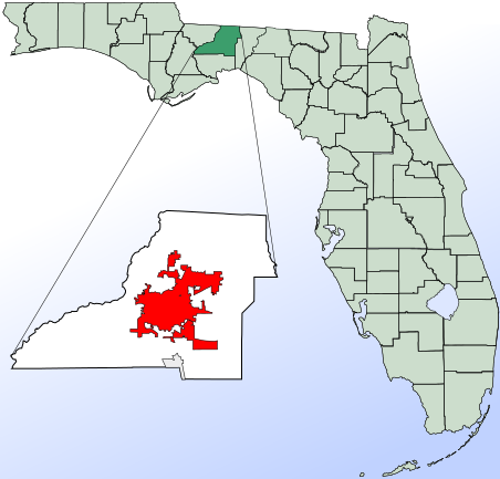 صورة:Map of Florida highlighting Tallahassee.svg