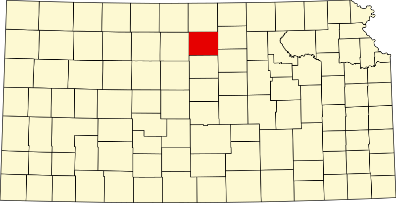 صورة:Map of Kansas highlighting Mitchell County.svg