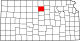 Map of Kansas highlighting Mitchell County.svg