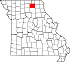 亞代爾郡在密蘇里州的位置